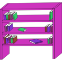 download Bookcase clipart image with 270 hue color
