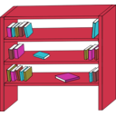 download Bookcase clipart image with 315 hue color