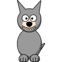 download Cartoon Wolf clipart image with 315 hue color