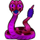 download Cartoon Rattlesnake clipart image with 225 hue color