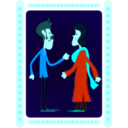 download Indian Couple clipart image with 180 hue color