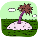 download Desert Isle clipart image with 270 hue color