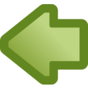 download Icon Arrow Left Blue clipart image with 225 hue color