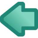 download Icon Arrow Left Blue clipart image with 315 hue color