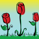 download Roses clipart image with 0 hue color