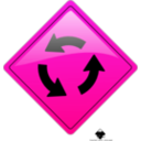 download Circular Intersection Warning clipart image with 270 hue color