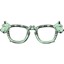download Scottie Dog Glasses clipart image with 90 hue color