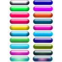 download Glossy Pill Buttons clipart image with 315 hue color