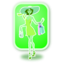 download Shopping Woman clipart image with 90 hue color