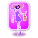 download Shopping Woman clipart image with 270 hue color