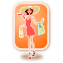 download Shopping Woman clipart image with 0 hue color