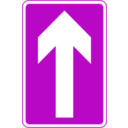download Roadsign One Way clipart image with 90 hue color