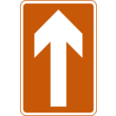 download Roadsign One Way clipart image with 180 hue color