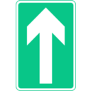 download Roadsign One Way clipart image with 315 hue color