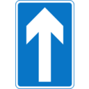 download Roadsign One Way clipart image with 0 hue color