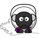download Music Sheep clipart image with 225 hue color