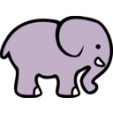 download 2d Cartoon Elephant clipart image with 45 hue color