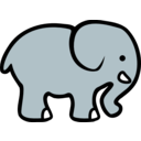 download 2d Cartoon Elephant clipart image with 315 hue color