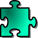 download Green Jigsaw Piece 09 clipart image with 45 hue color