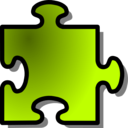 download Green Jigsaw Piece 09 clipart image with 315 hue color