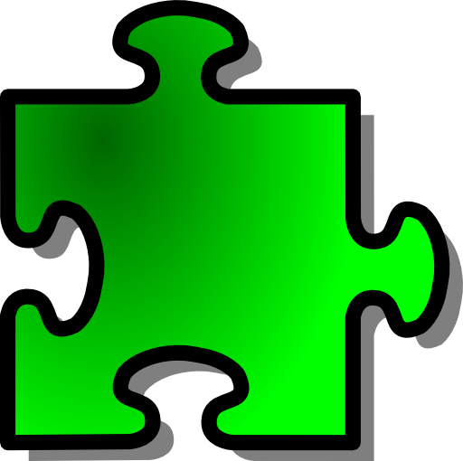 Green Jigsaw Piece 09