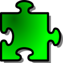 Green Jigsaw Piece 09