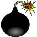 download Bomb clipart image with 0 hue color