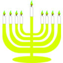 download Simple Menorah For Hanukkah With Shamash clipart image with 45 hue color