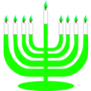 download Simple Menorah For Hanukkah With Shamash clipart image with 90 hue color