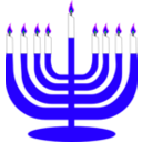 download Simple Menorah For Hanukkah With Shamash clipart image with 225 hue color