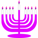 download Simple Menorah For Hanukkah With Shamash clipart image with 270 hue color