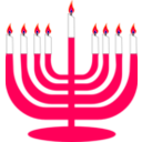 download Simple Menorah For Hanukkah With Shamash clipart image with 315 hue color