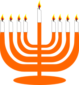 Simple Menorah For Hanukkah With Shamash