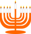 Simple Menorah For Hanukkah With Shamash