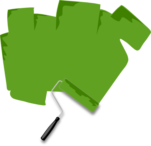 Paint Roller Border And Banner