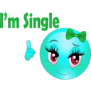 download Single Girl Smiley Emoticon clipart image with 135 hue color