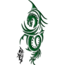 download Dragon Tattoo clipart image with 45 hue color