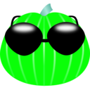 download Pumpkin Wearing Sunglasses clipart image with 90 hue color