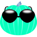 download Pumpkin Wearing Sunglasses clipart image with 135 hue color