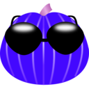 download Pumpkin Wearing Sunglasses clipart image with 225 hue color