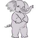 download Girl Elephant clipart image with 90 hue color