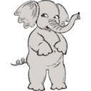 download Girl Elephant clipart image with 180 hue color