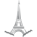 download Eiffle Tower Paris clipart image with 0 hue color