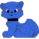 download Cat clipart image with 180 hue color