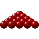 download 15 Red Snooker Balls clipart image with 0 hue color