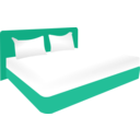 download Double Bed clipart image with 135 hue color