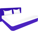 download Double Bed clipart image with 225 hue color