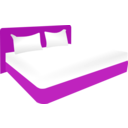 download Double Bed clipart image with 270 hue color