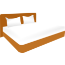 download Double Bed clipart image with 0 hue color