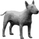 download Bullterrier Grayscale clipart image with 90 hue color